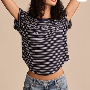 Lucky Brand Short Sleeve Sandwash Dolman Tee